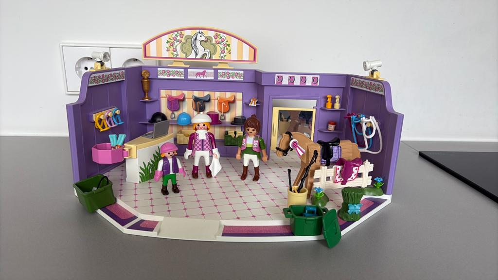 Playmobil ruitersportwinkel 9401 (evt ook 9079 en 9078), Kinderen en Baby's, Speelgoed | Playmobil, Ophalen of Verzenden, Zo goed als nieuw