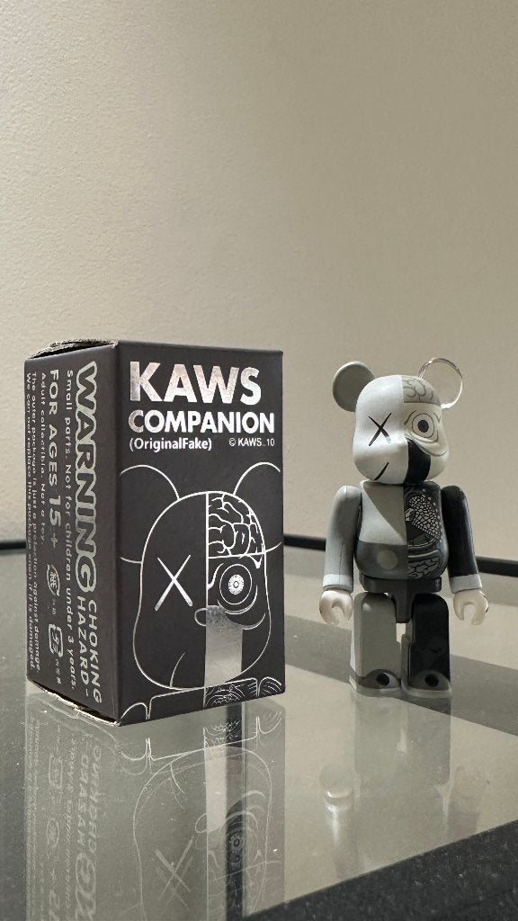Kaws "Dissected" Bearbrick 100% (Grey), Ophalen of Verzenden, Nieuw