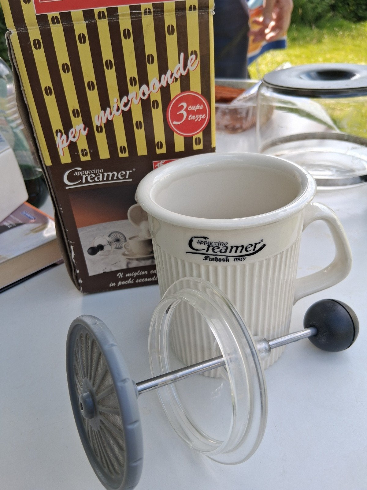 Melkopschuimer, chreamer cappuccino , handmatig, Ophalen of Verzenden, Zo goed als nieuw