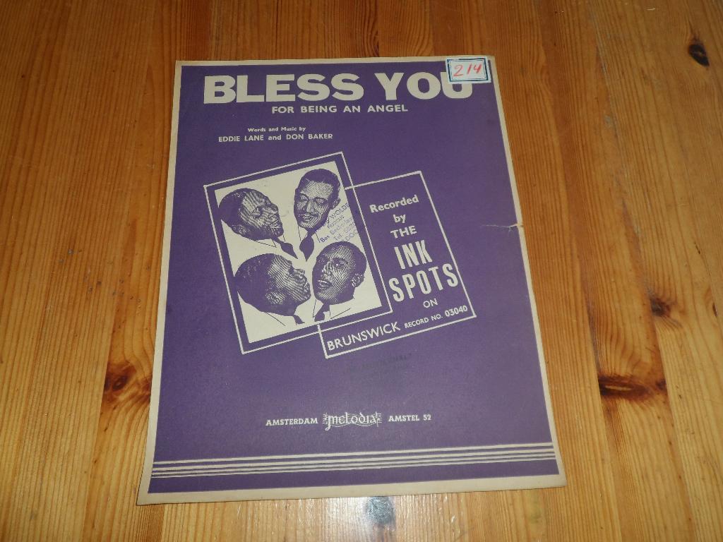 Bless you - liefste - lane / baker - the inkspots, Muziek en Instrumenten, Zang, Gebruikt, Ophalen of Verzenden, Artiest of Componist