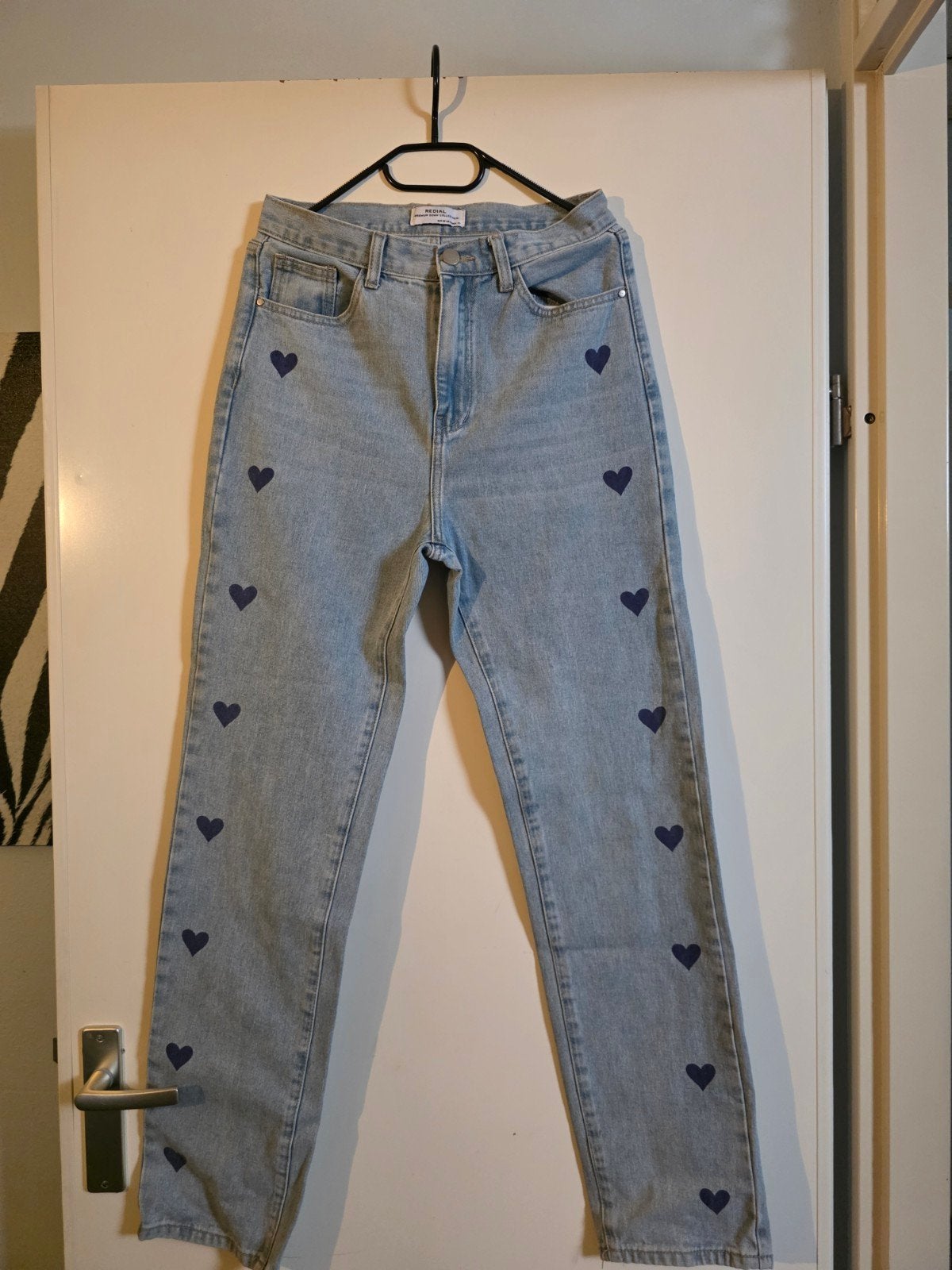 Redial Jeans met hartjes - Maat 38, Redial, Blauw, Ophalen of Verzenden, W30 - W32 (confectie 38/40)
