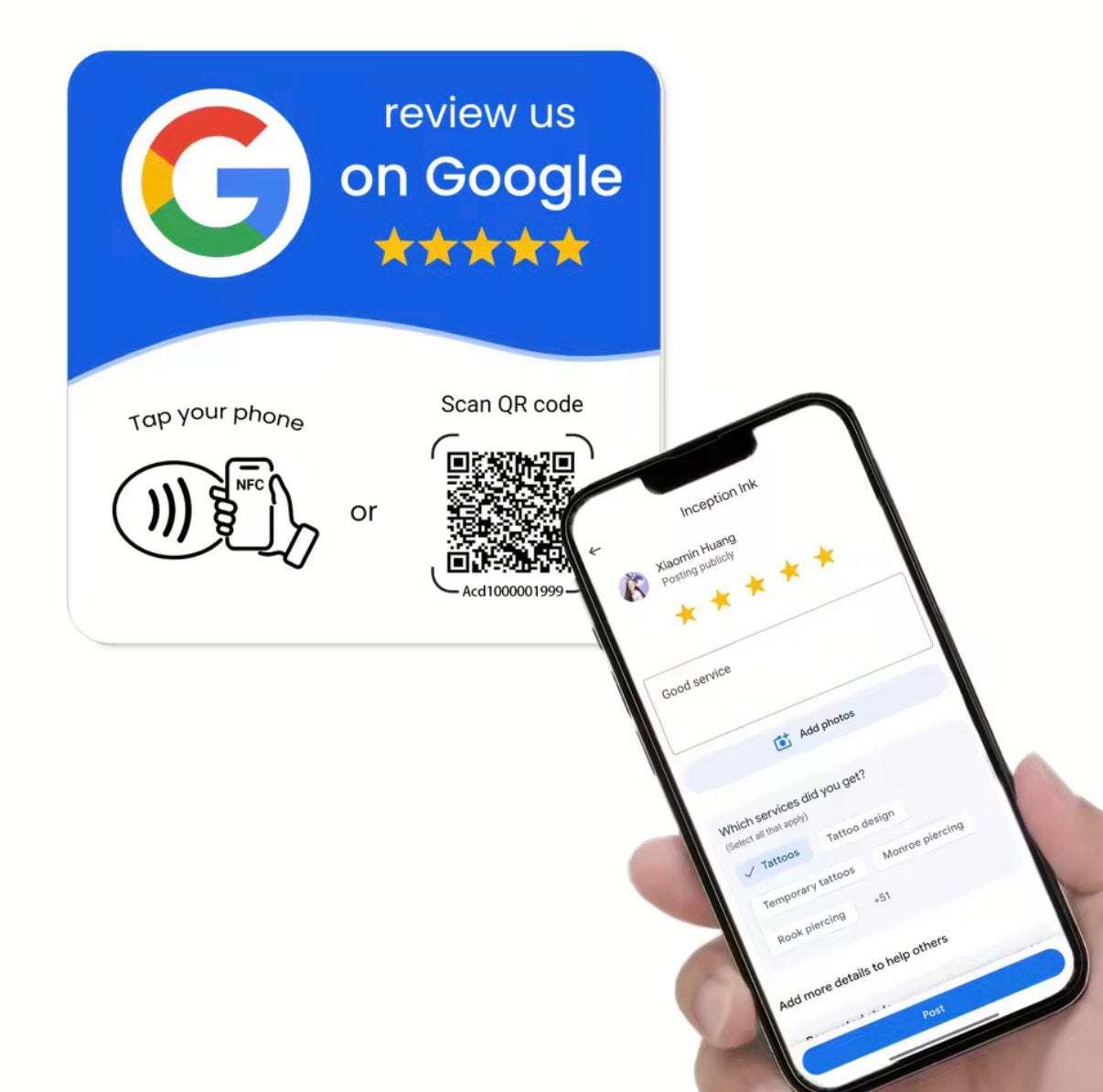 Google review card, Ophalen of Verzenden, Zo goed als nieuw, Overige typen