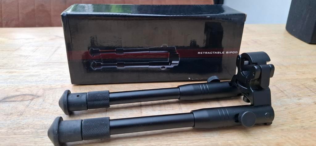 Nieuwe Bipod voor Luchtbuks/Airsoft Buks met Loopmontage, Ophalen of Verzenden