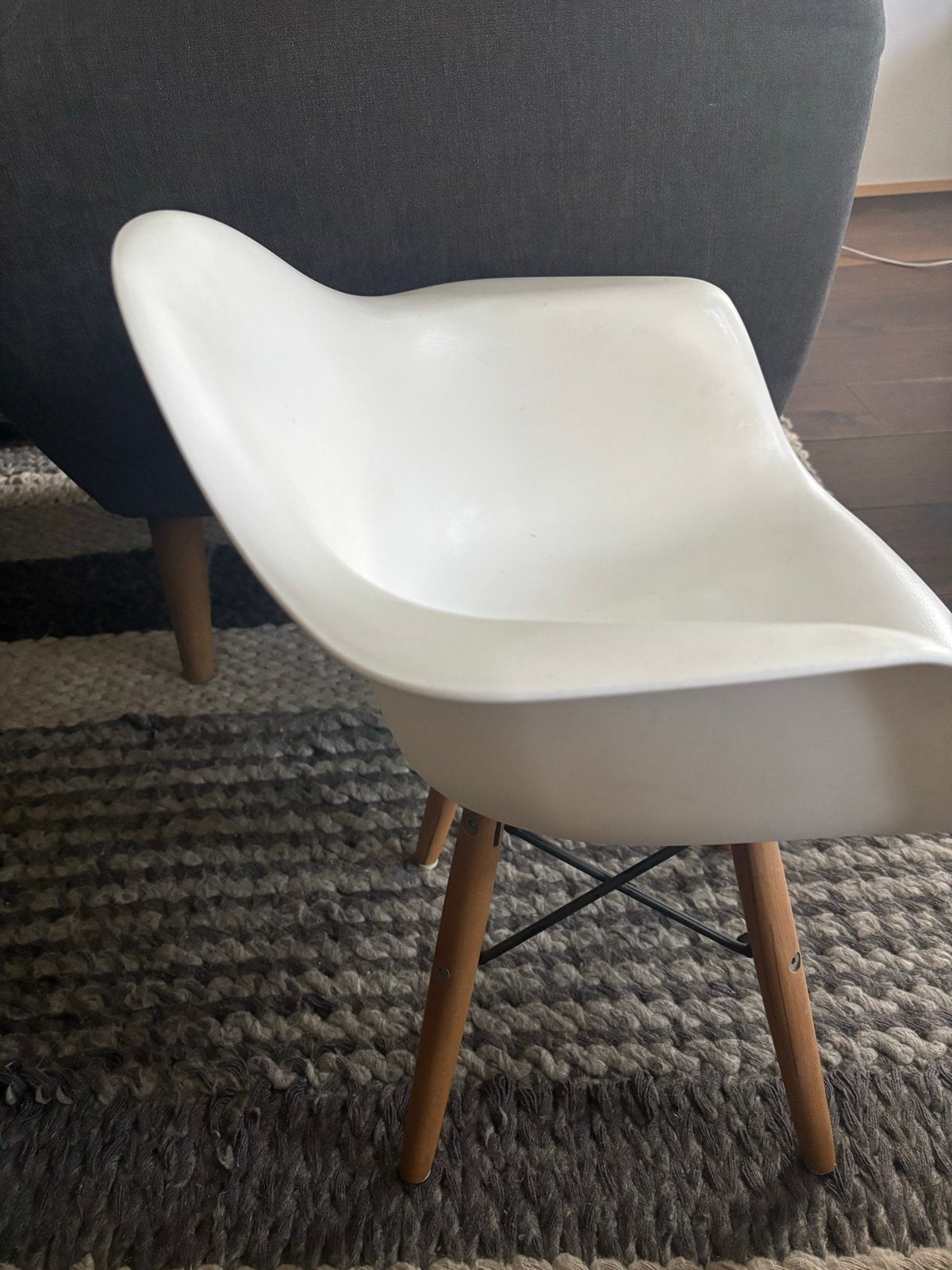 Set van 2 Witte Eames Stijl Kinderstoelen, Ophalen, Gebruikt, Twee, Wit