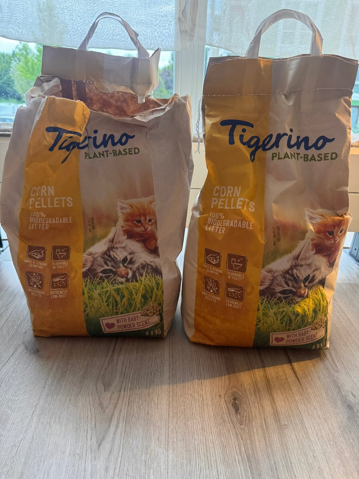 Tigerino plantbased corn pellets kattenbakvulling 18l, Ophalen, Nieuw