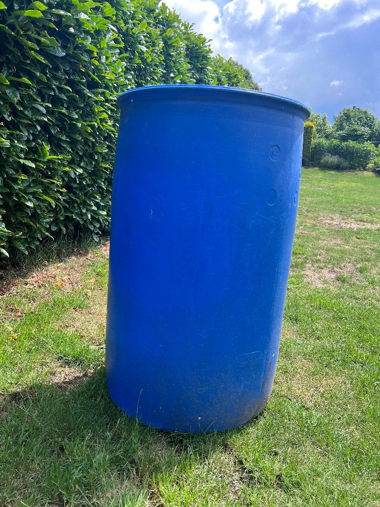blauwe ton Elst (U) 92 cm Hoog Elst (U) regenton, 150 liter of meer, Ophalen, Zo goed als nieuw, Kunststof