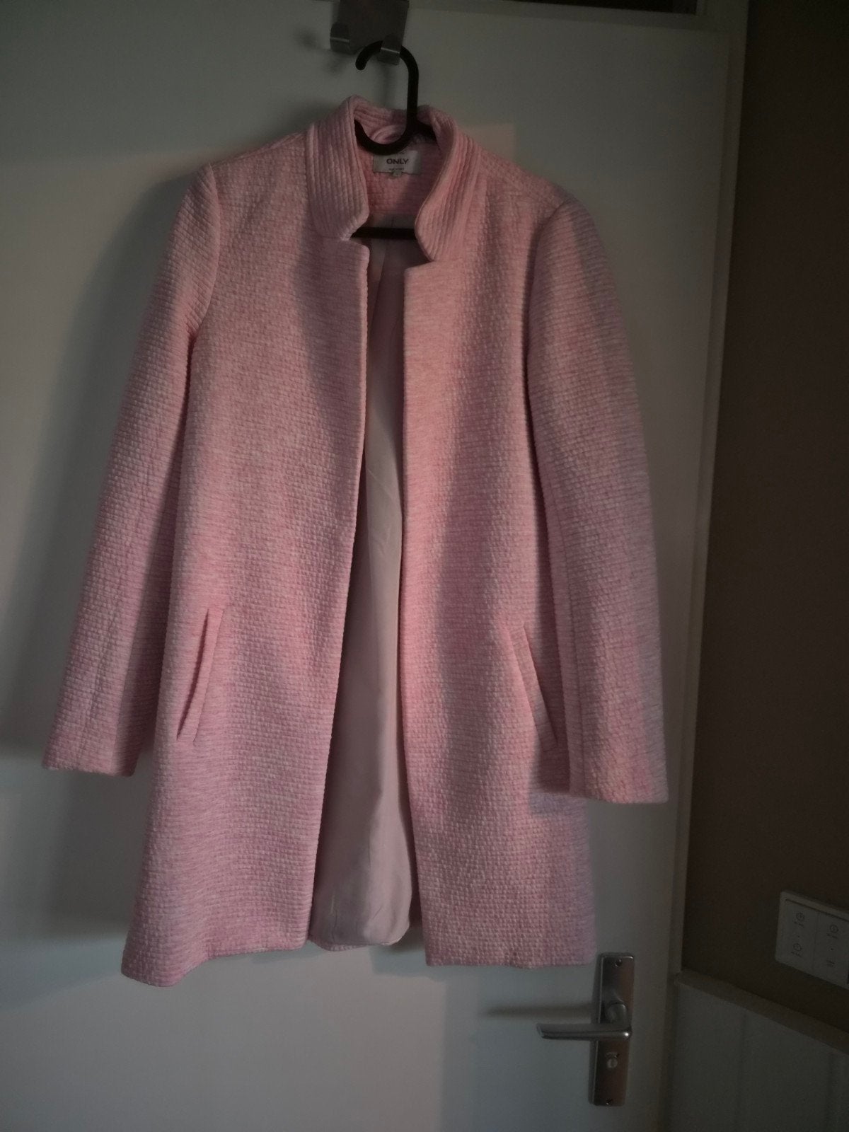 lange wollen lichtroze blazer, Only, Ophalen of Verzenden, Zo goed als nieuw, Roze