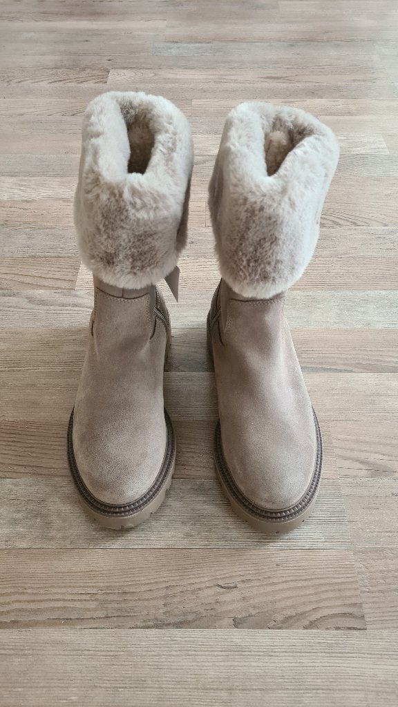 NIEUW! LAARSEN MET BONTJE, Kleding | Dames, Schoenen, Hoge laarzen, Beige, Nieuw, Ophalen
