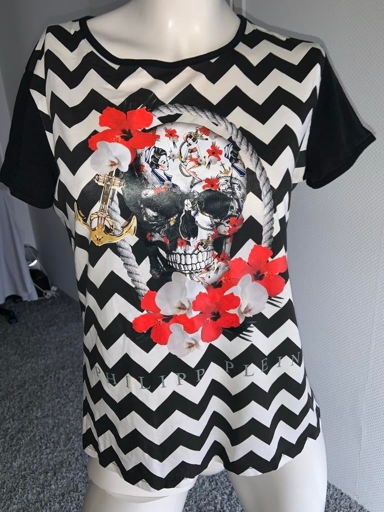 Philipp plein shirt met leuke opdruk maat 16 jaar, Meisje, Philipp plein, Ophalen of Verzenden, Zo goed als nieuw