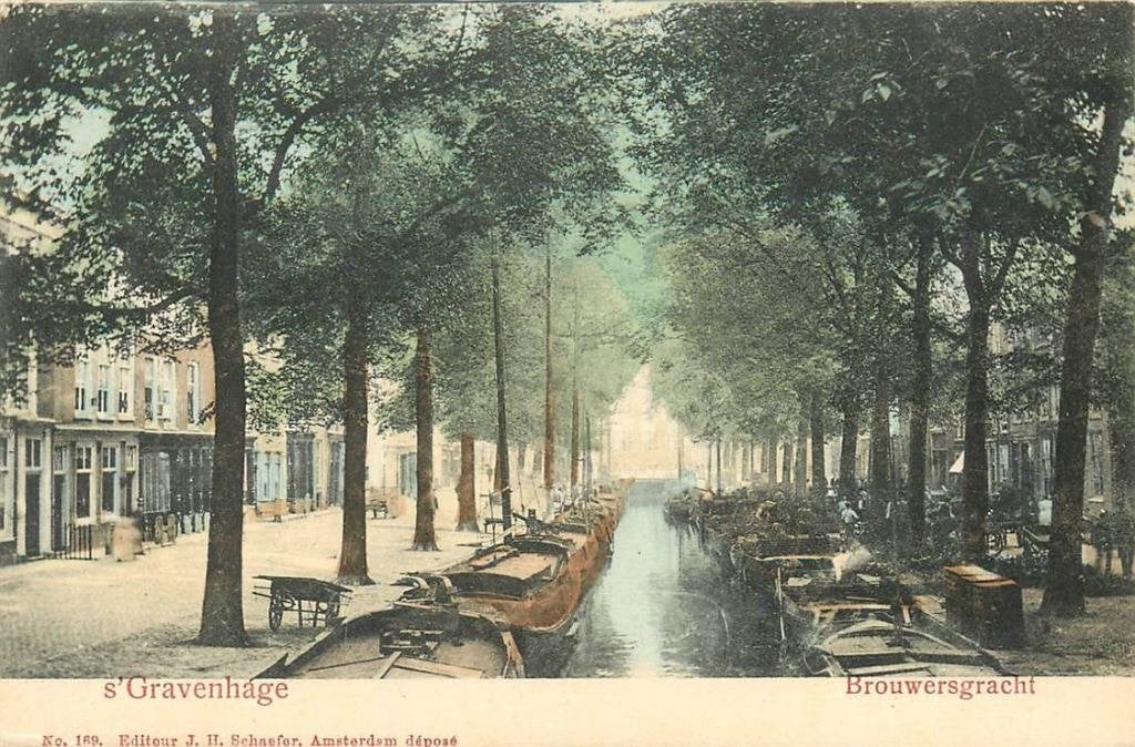 388-421-035 Den Haag Brouwersgracht, Verzamelen, Verzenden, Voor 1920, Zuid-Holland