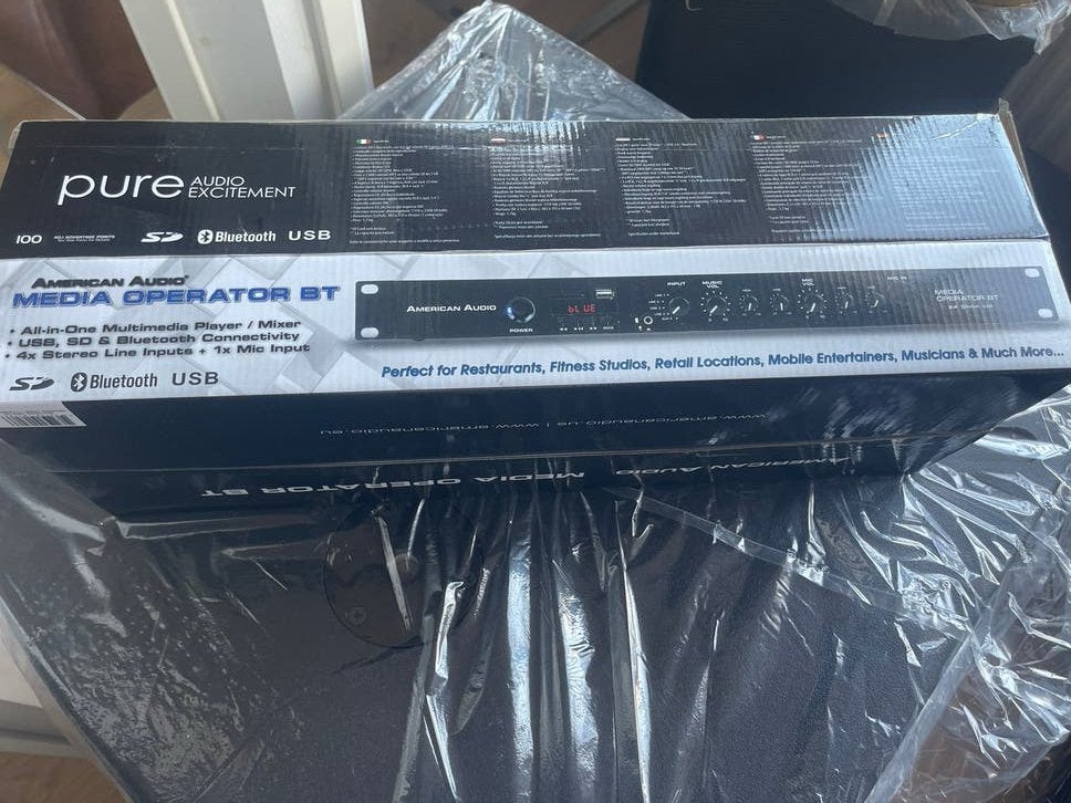 American Audio Media Operator BT - Nieuw in doos, Ophalen of Verzenden, Nieuw, Minder dan 5 kanalen, Microfooningang