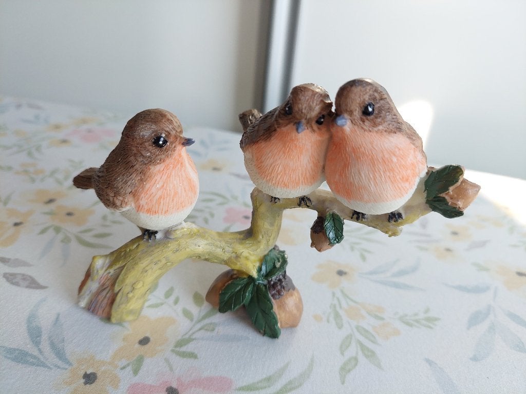 Beeld van "3 Vogels op tak"  (NIEUW), Ophalen of Verzenden, Nieuw, Dier