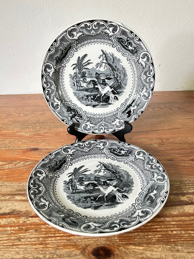 2 Borden / wandborden - Petrus Regout Maastricht - Lasso, Antiek en Kunst, Ophalen of Verzenden