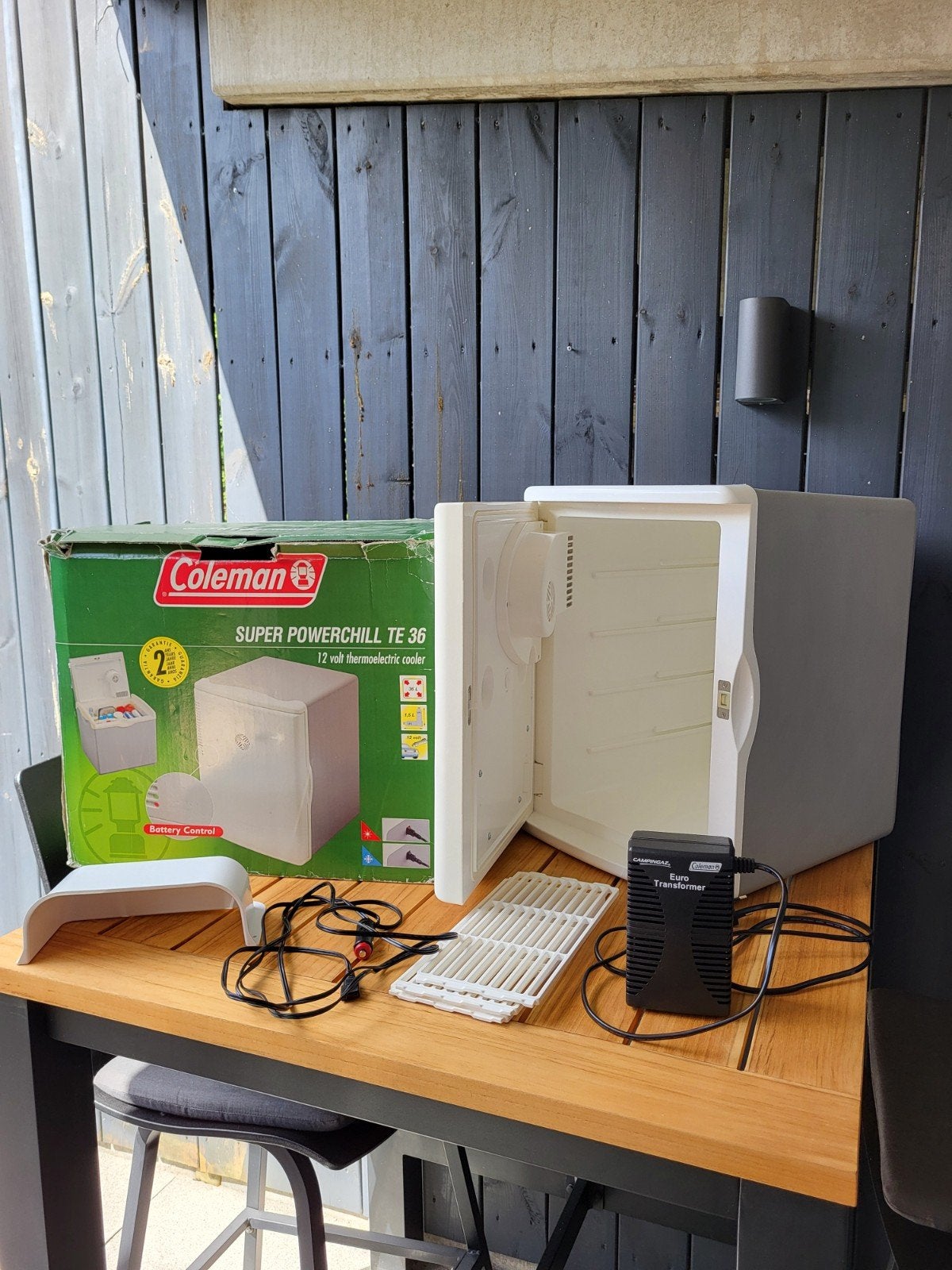 Colman elektrische koelbox inclusief transformator 36l, Ophalen, Gebruikt, Elektrisch