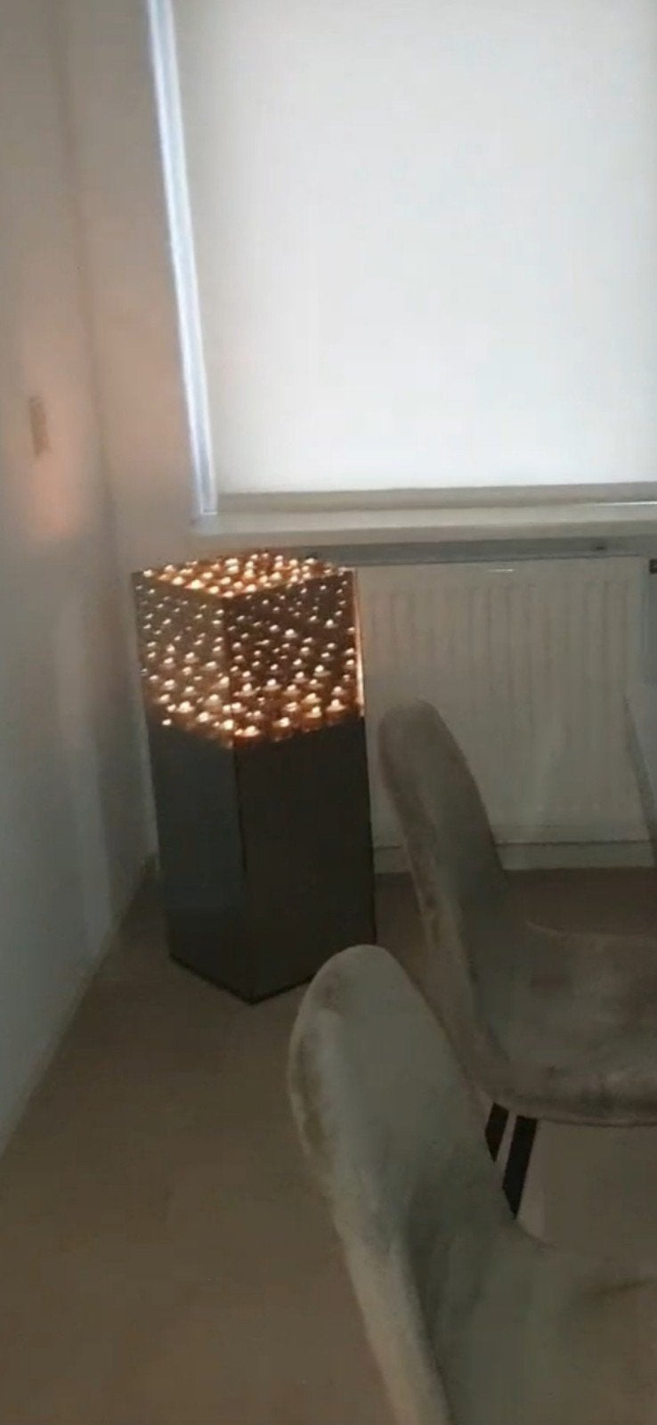 Waxinelichtjes zuil, Ophalen