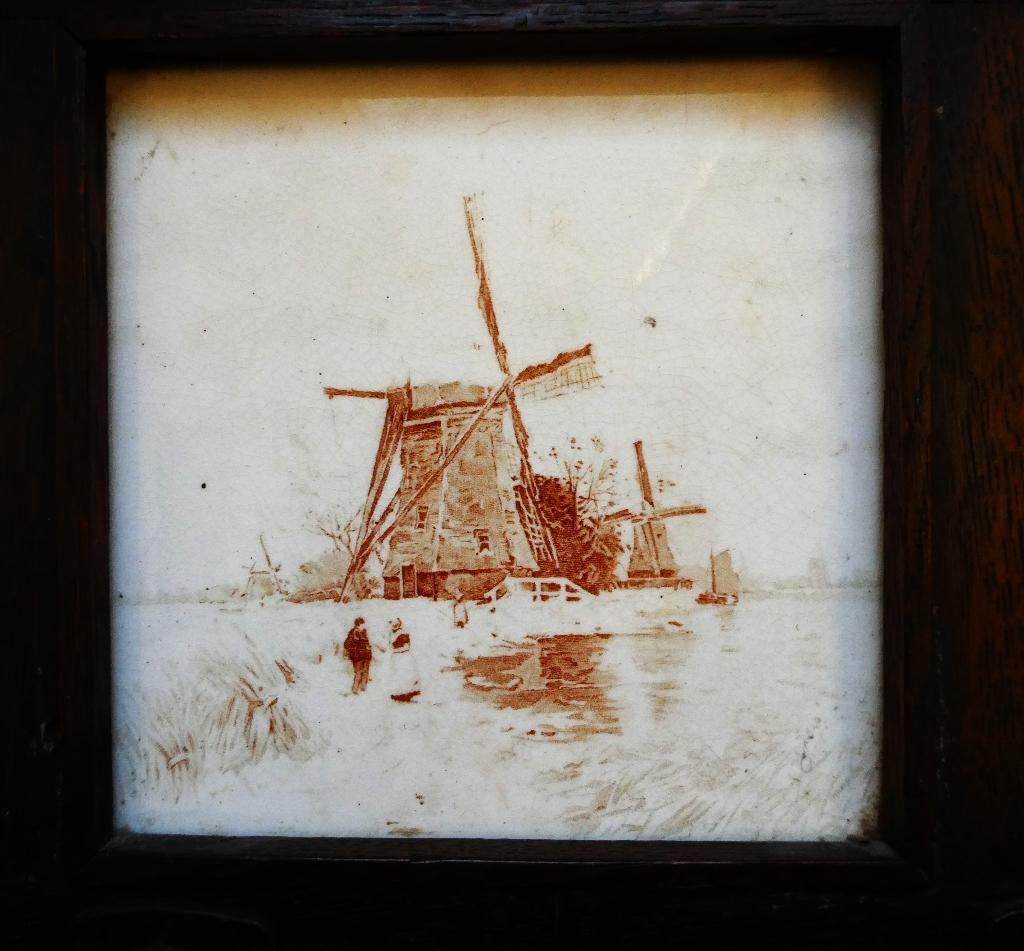Hollandse kapstok gewei 2 tegels klederdracht jacht 5 haken, Ophalen of Verzenden