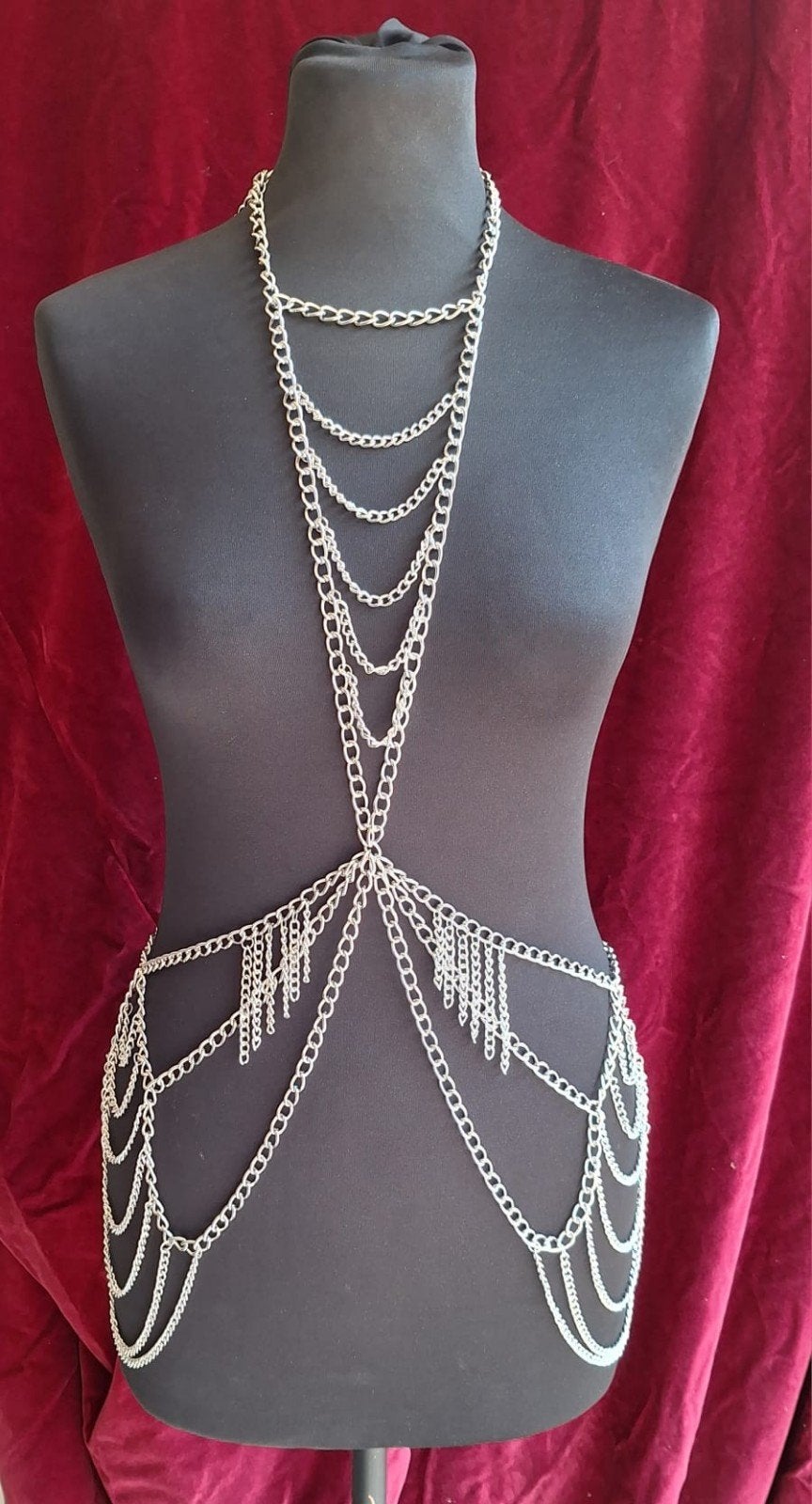 Zilverkleurige Body Chain - Elegant en Verstelbaar, Sieraden, Tassen en Uiterlijk, Kettingen, Overige materialen, Verstelbaar