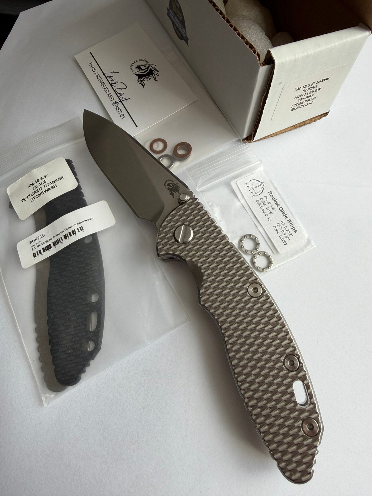 Hinderer XM-18 3.5 inch Non flipper full ti, Ophalen of Verzenden, Zo goed als nieuw