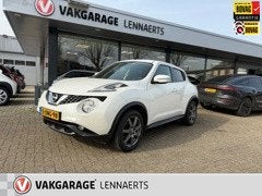 Nissan Juke 1.2 DIG-T S/S Acenta airco, Rijklaarprijs / 12 m, Auto's, Voorwielaandrijving, Zwart, 116 pk, Wit