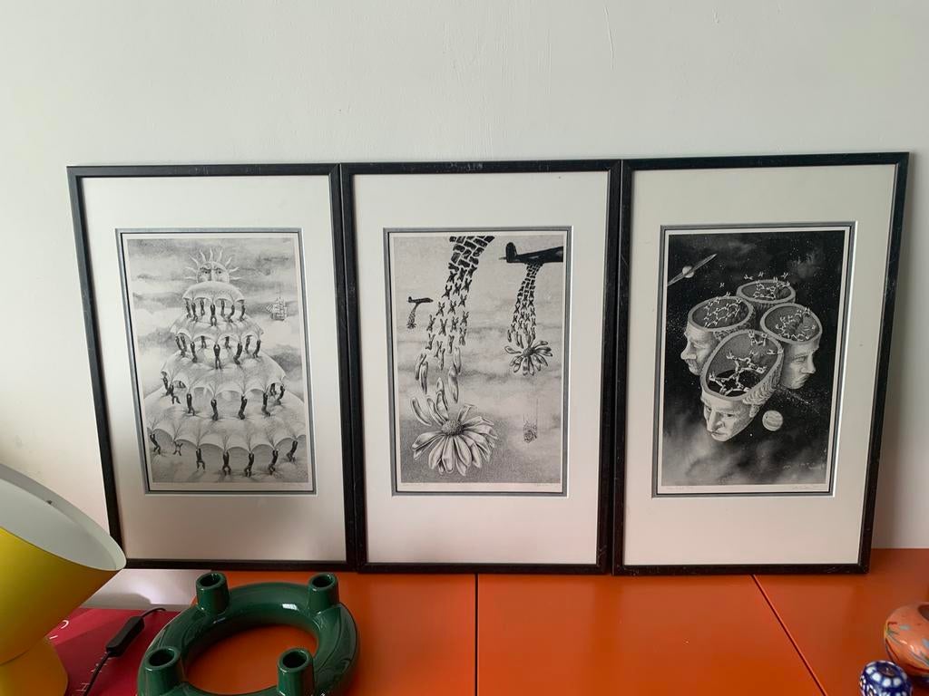 Surrealistisch drieluik Pat Works, Ophalen of Verzenden