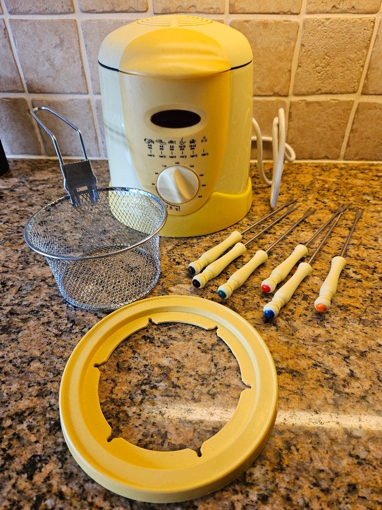 Fonduepan/friteuse!, Witgoed en Apparatuur, Ophalen of Verzenden, Zo goed als nieuw, Elektrisch, Fondueset