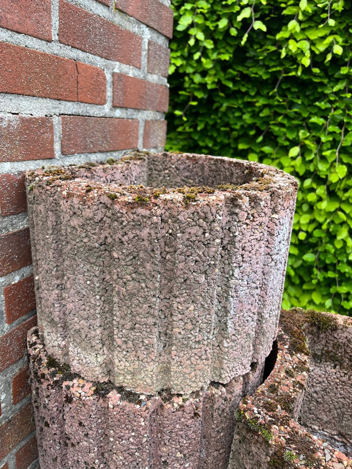 15x bloembakken beton lusit GRATIS, Tuin en Terras, Ophalen, Gebruikt, Minder dan 30 cm, Minder dan 60 cm