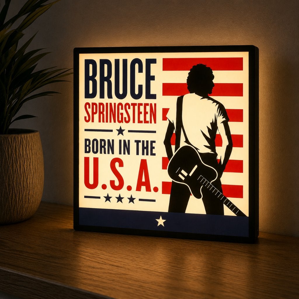 Bruce Springsteen LED Lightbox – Born in the U.S.A., Www.atelayer.com, Overige typen, Nieuw, .
