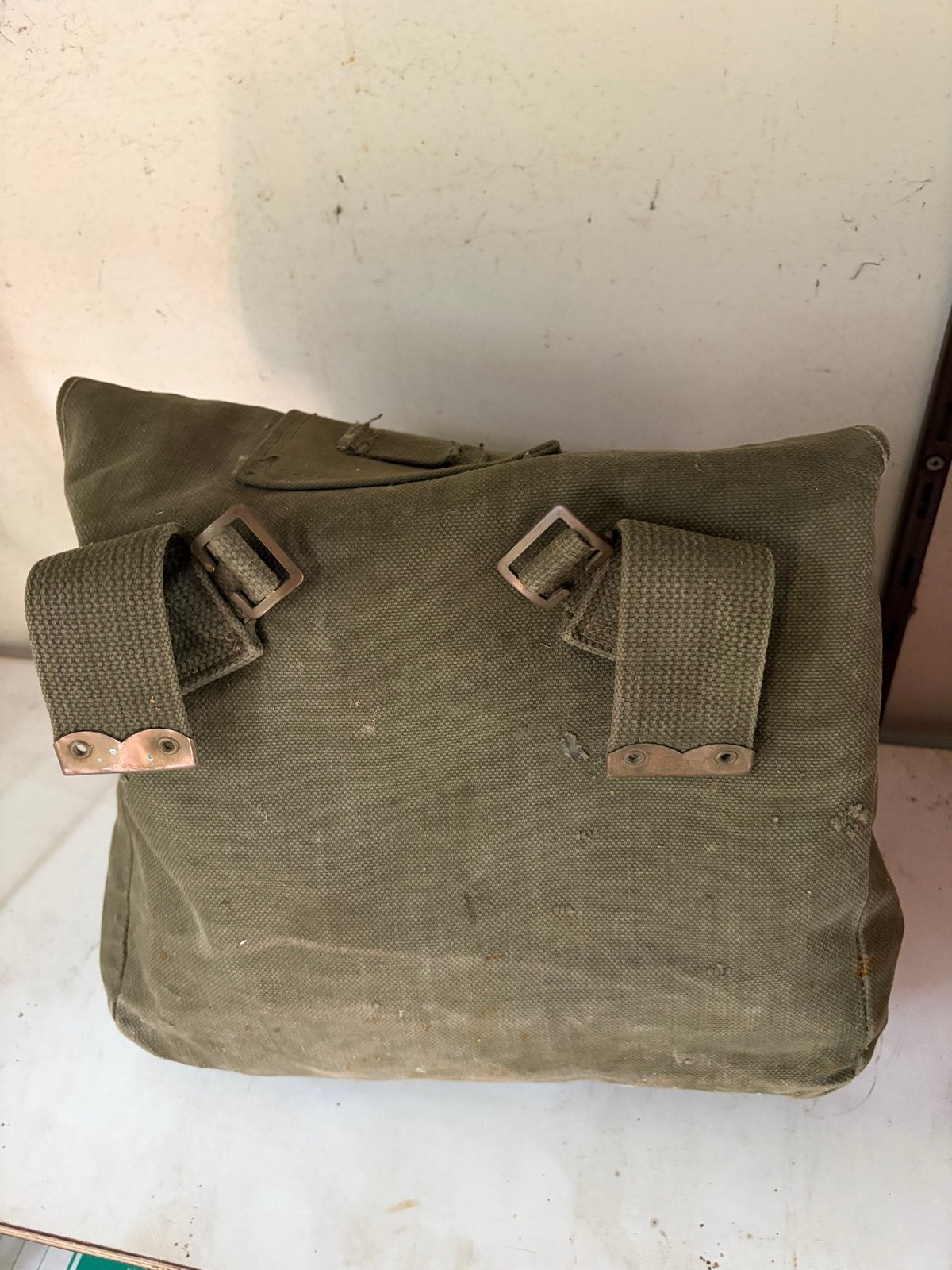 2x Vintage Leger Rugzak - Stevige Canvas Tas, Overige merken, Gebruikt, 25 tot 40 cm, Ophalen of Verzenden
