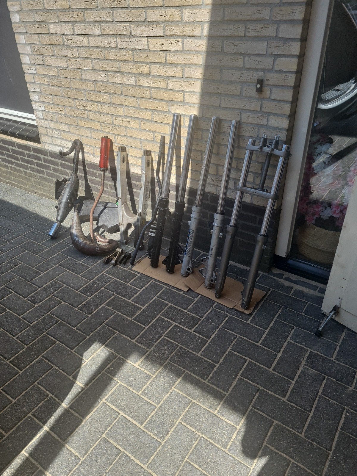 Derbi onderdelen  achterbrug is er niet meer, Ophalen of Verzenden, Gebruikt, Uitlaat, Derbi