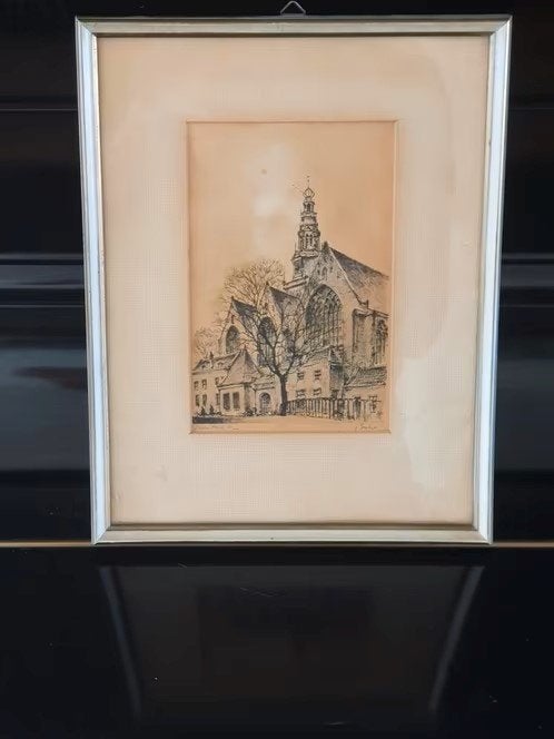 litho Gerard van Berkel oude kerk Amsterdam 31 / 100, Ophalen