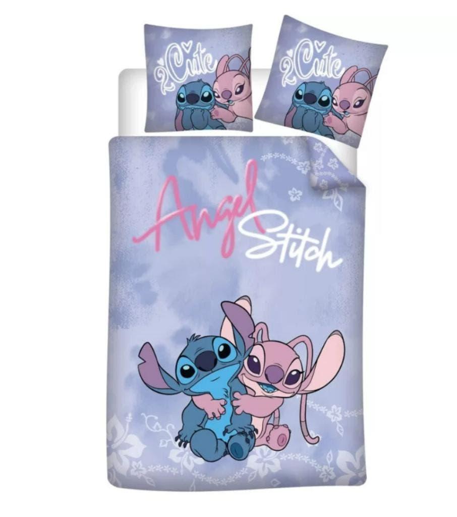 Stitch en Angel Dekbedovertrek 140 x 200 - Disney Dekbedhoes, Meisje, Nieuw, Ophalen of Verzenden, Paars