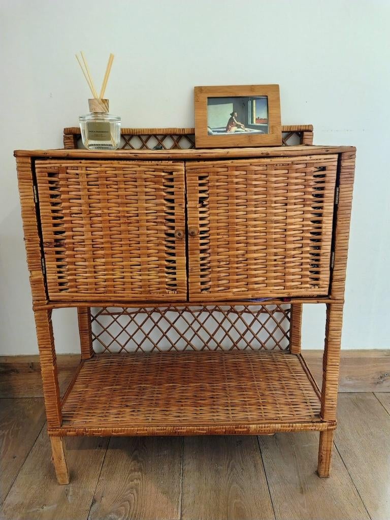 Rotan kastje, Huis en Inrichting, Ophalen, Gebruikt, 1 of 2 laden, 50 tot 100 cm