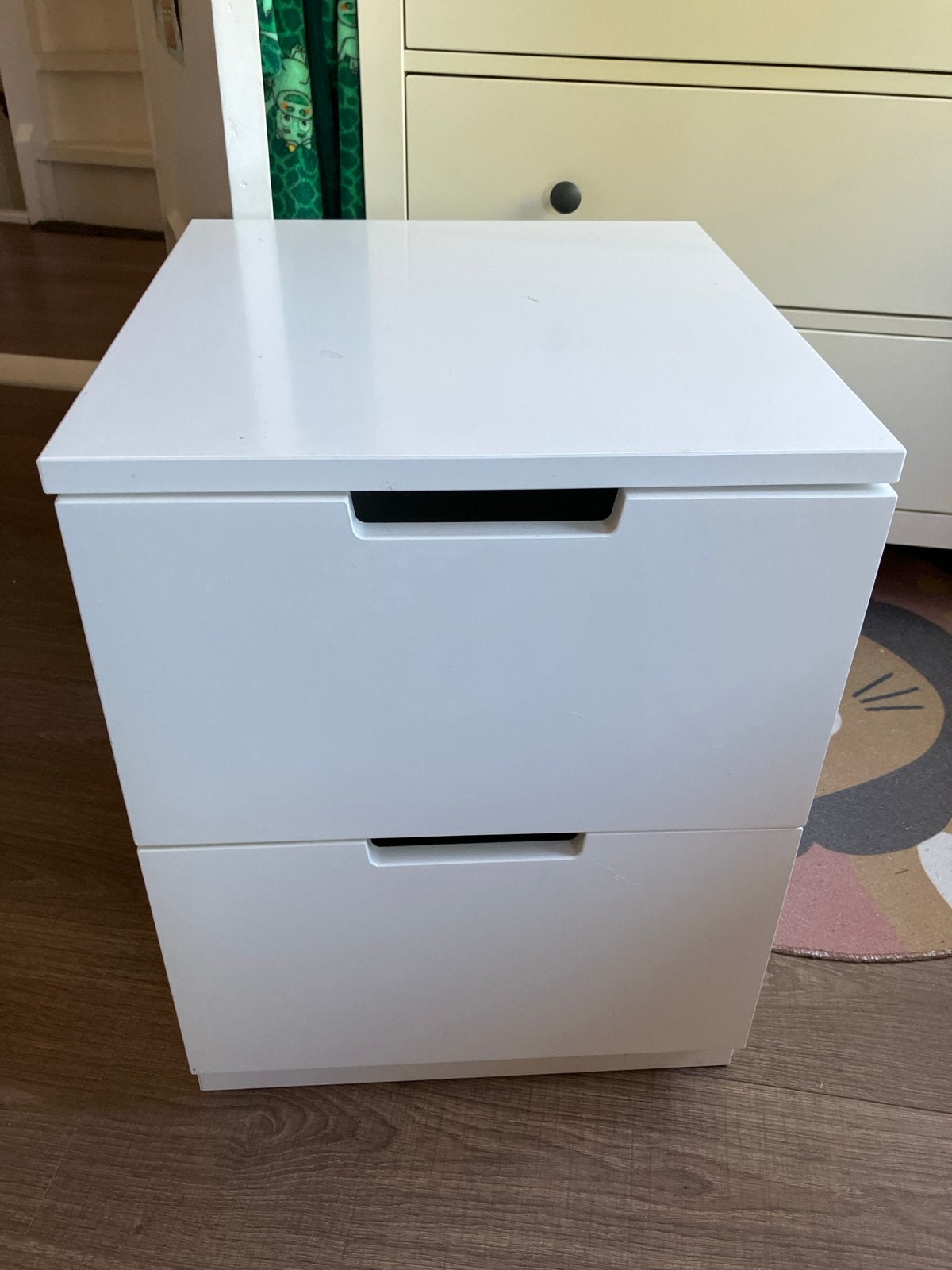 Witte ladekast met 2 laden Ikea, Huis en Inrichting, Ophalen, Gebruikt, 1 of 2 laden, Minder dan 100 cm