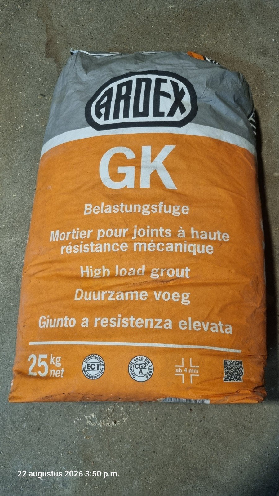 ARDEX GK Duurzame Voegmortel 25 kg, Ophalen, Nieuw, Overige materialen, Overige typen