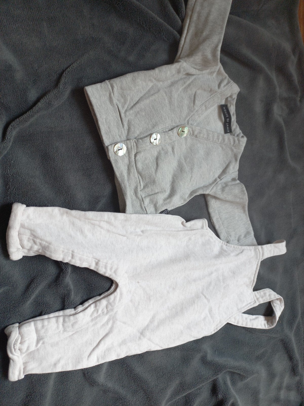 tuinbroek en vestje, Kinderen en Baby's, Babykleding | Maat 62, Ophalen of Verzenden, Zo goed als nieuw, Meisje