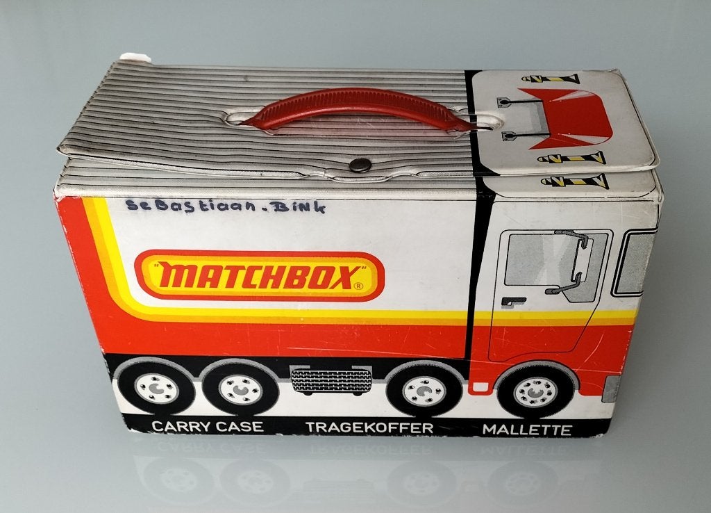 Vintage Matchbox Truck Carry Case uit 1978 incl. 36 auto’s, Ophalen of Verzenden, Gebruikt, Auto