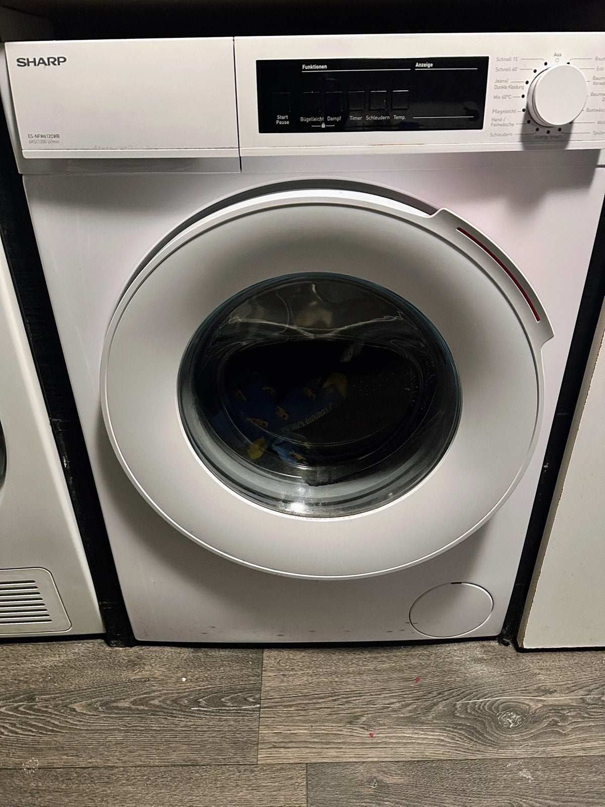 Sharp ES-NFW612CWB-DE Voorlader Wasmachine, Ophalen, Gebruikt, Voorlader, 85 tot 90 cm
