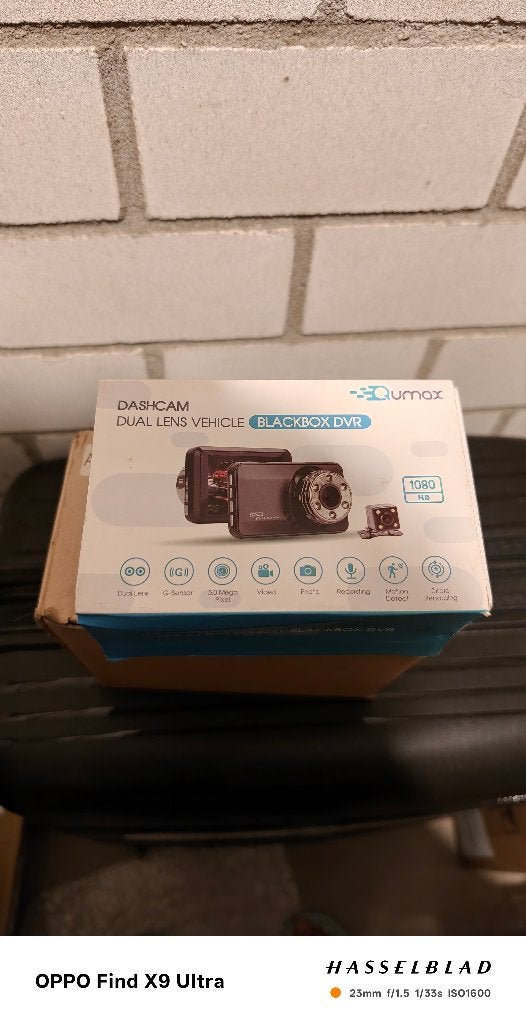 Qumax Dual Lens Dashcam 1080P Full HD – Voor & Achter, Ophalen of Verzenden, Nieuw