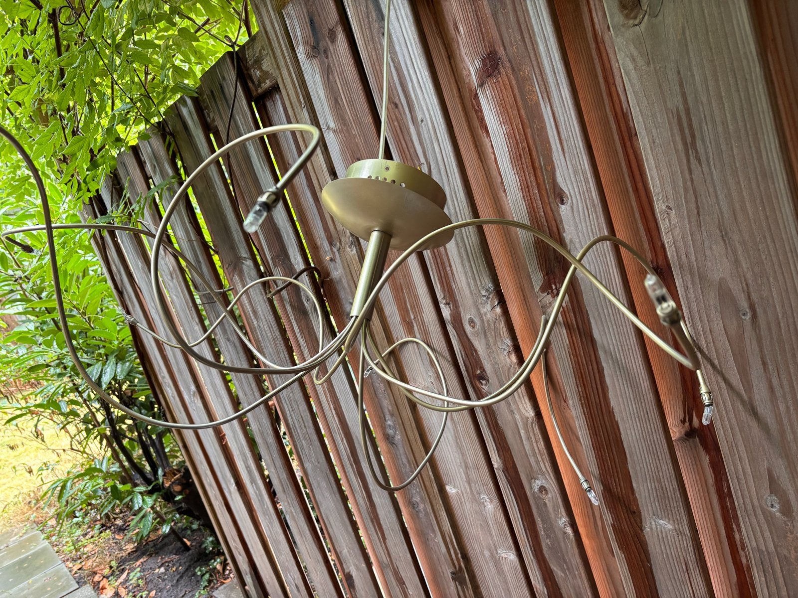 Set van 2 Design Hanglampen: Zilver (8 armen) & Mat Goud (14, Huis en Inrichting, Ophalen, Gebruikt, Metaal, Overige fittingen