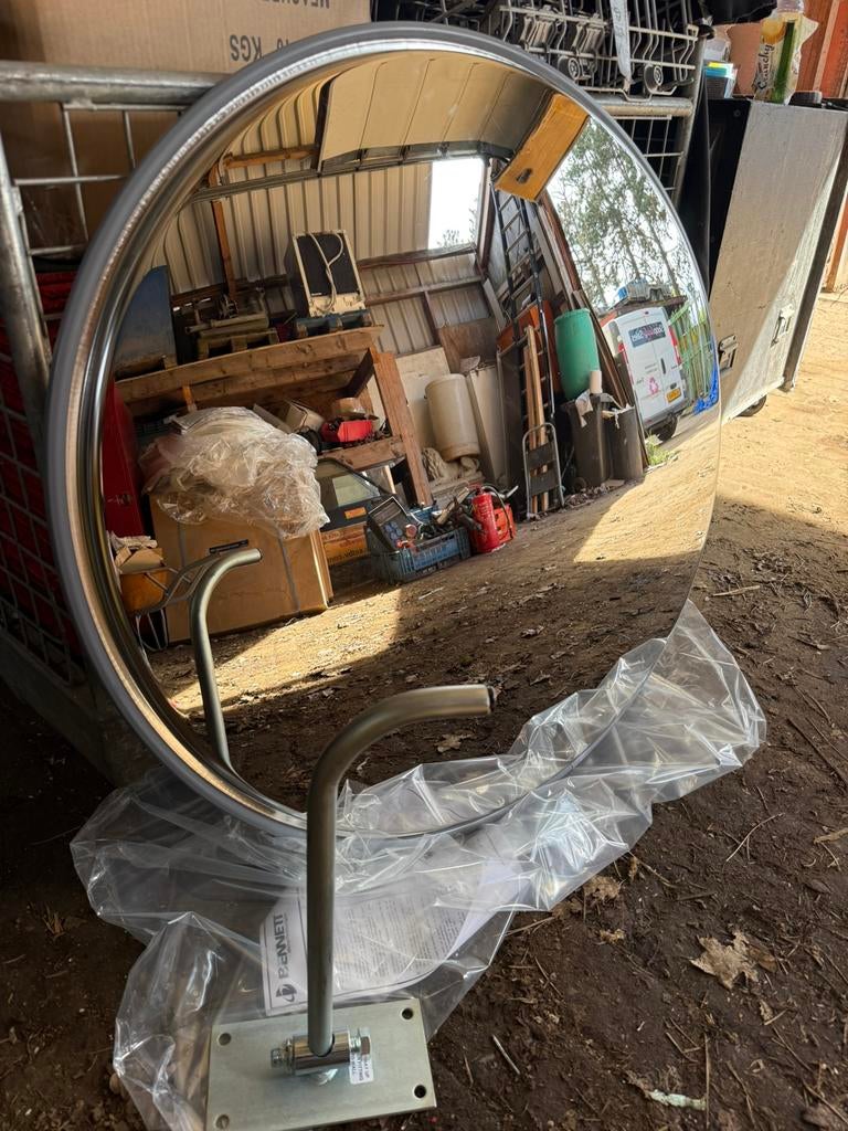 NIEUW Veiligheidsspiegel/Verkeersspiegel/bolspiegel - 80 cm, Huis en Inrichting, Ophalen, Bennet, Rond, Nieuw