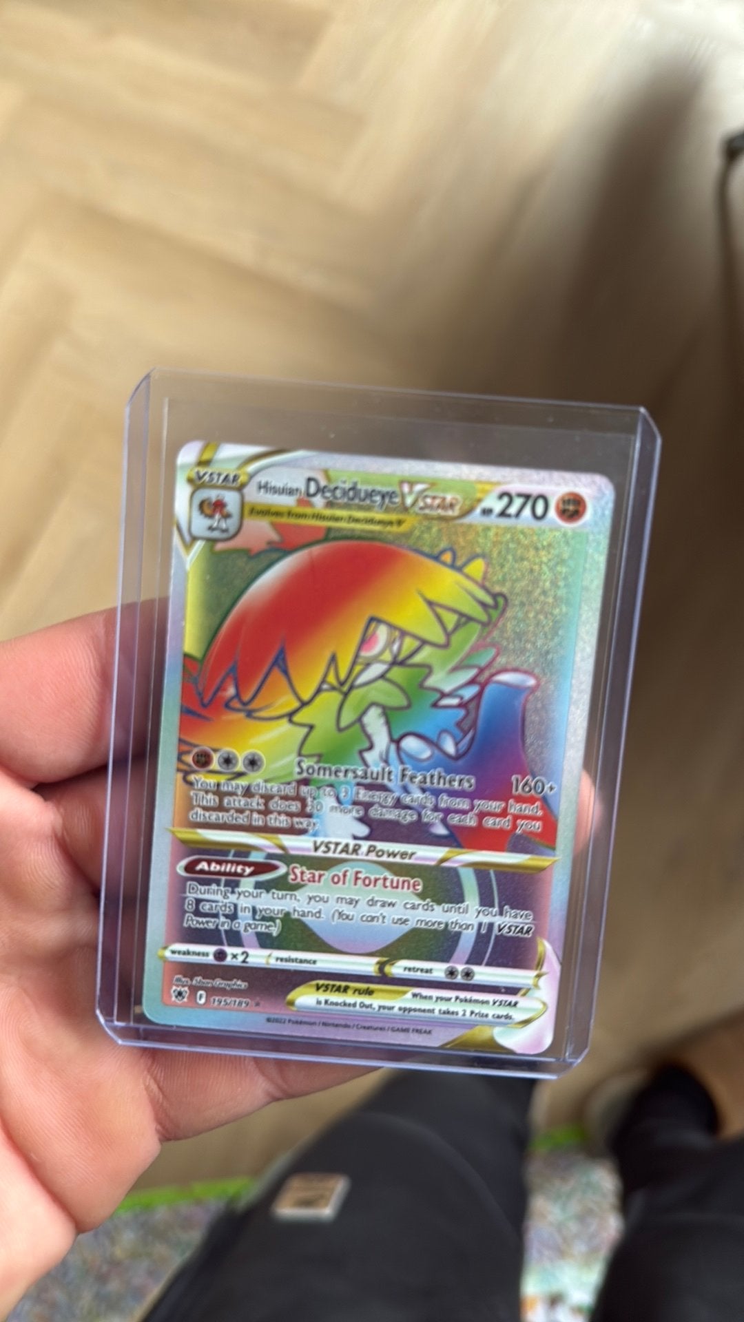 Hisuian Decidueye Vstar 195/189, Ophalen of Verzenden, Zo goed als nieuw