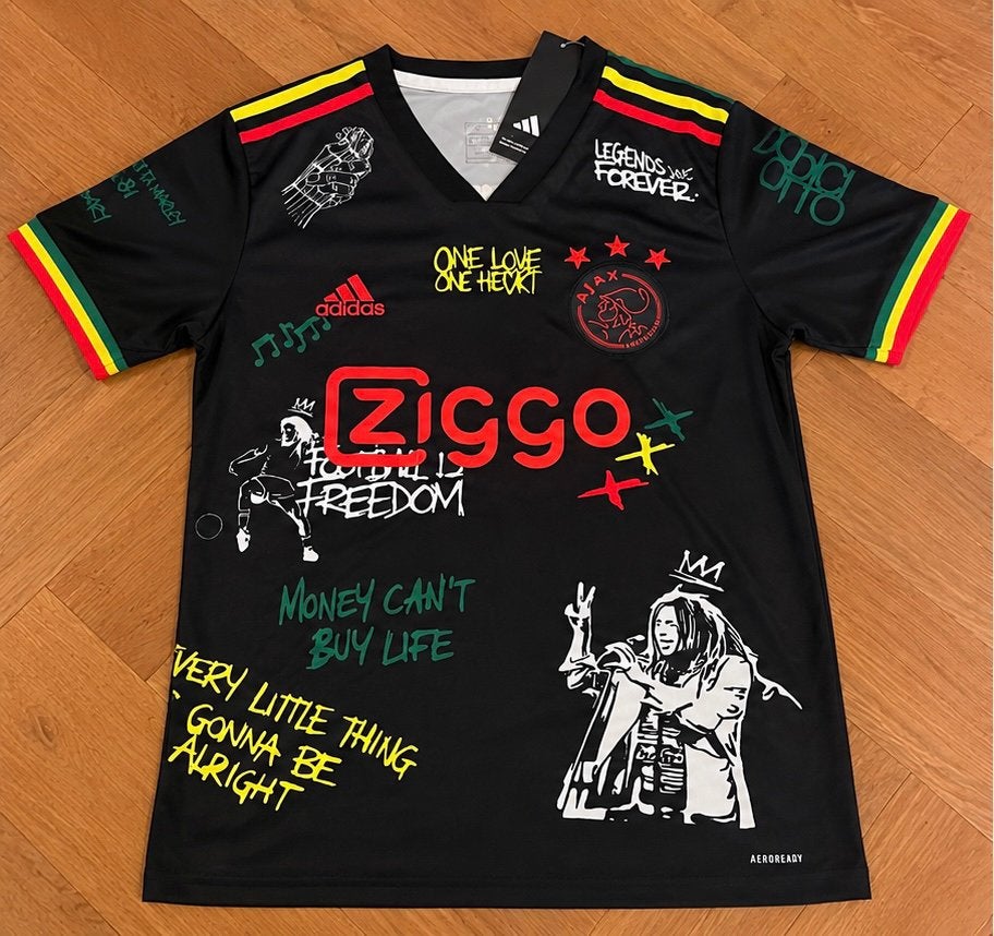 Ajax x Bob Marley Adidas voetbalshirt – MAAT: S, Verzenden, Zo goed als nieuw, Shirt
