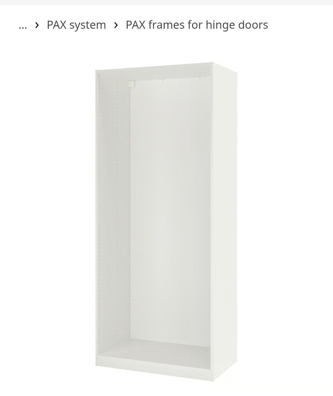 Nieuwe IKEA PAX kastombouw wit 100x58x236 cm, Ophalen, 200 cm of meer, Met plank(en), Nieuw