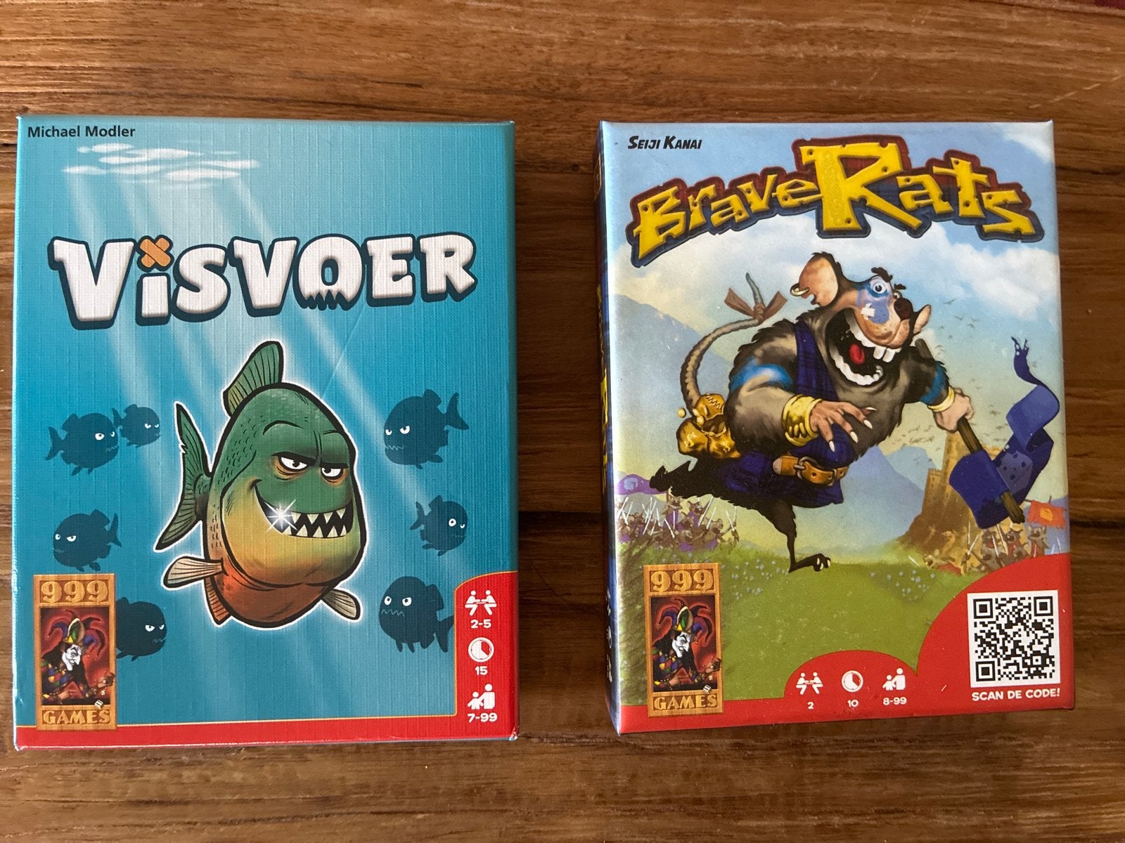 999 Games Kaartspel: Visvoer & BraveRats (Zo goed als nieuw), Een of twee spelers, Ophalen of Verzenden, Zo goed als nieuw