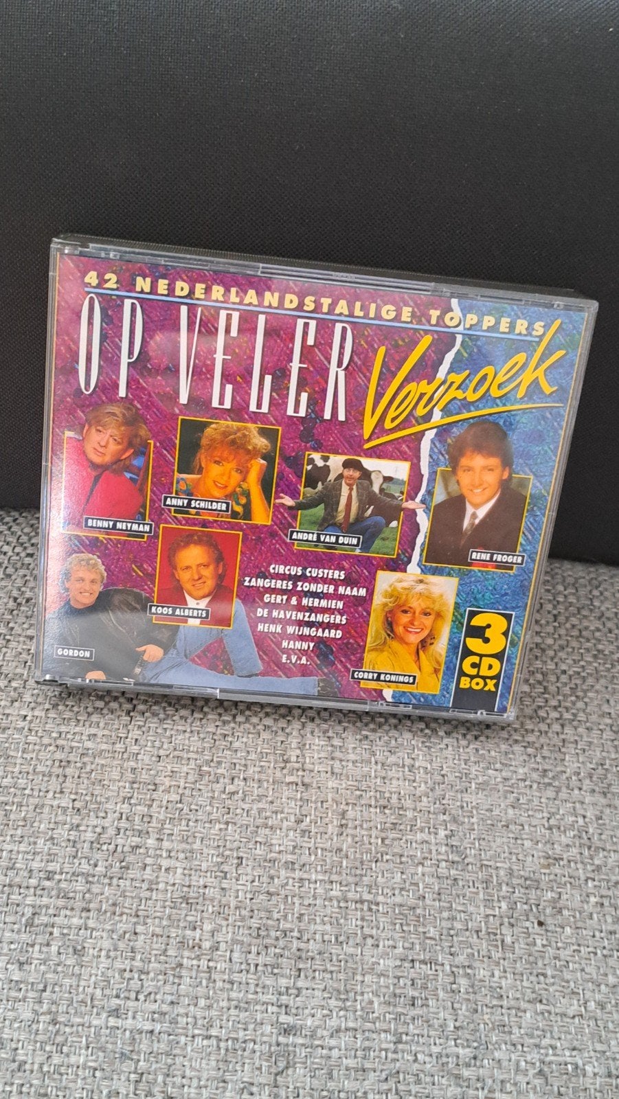 3 cd box  ,op veler verzoek, 42 NL.talige toppers, Boxset, Ophalen of Verzenden, Zo goed als nieuw, Inclusief boekje