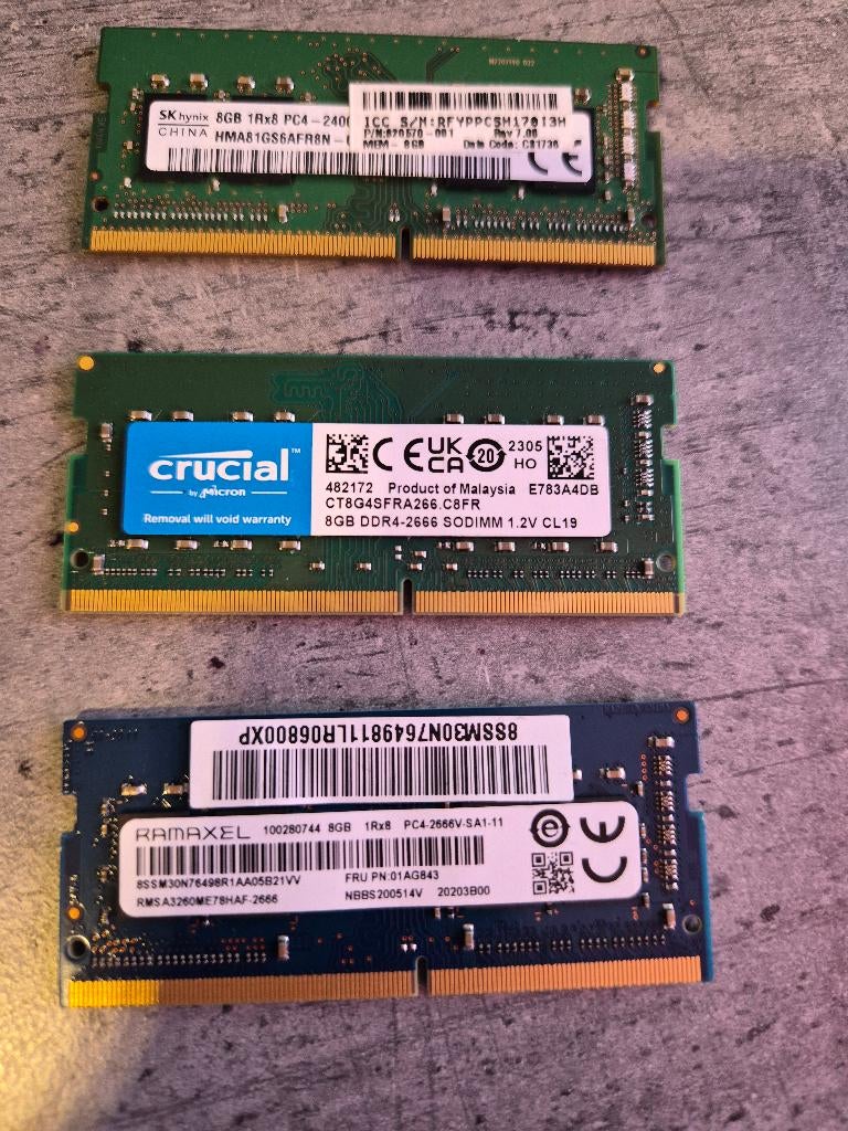 2 x 8GB DDR4 SODIMM, Computers en Software, RAM geheugen, Ophalen, Zo goed als nieuw, DDR4, Laptop