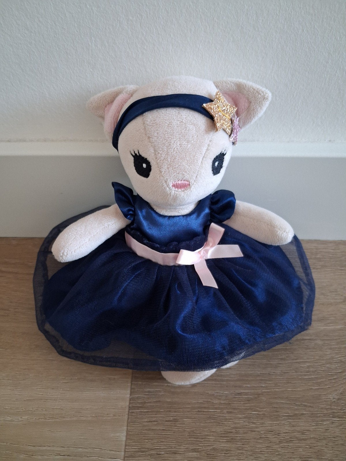 Knuffel H&M ballerina muis blauwe jurk K9955, Ophalen of Verzenden, Zo goed als nieuw, Overige typen