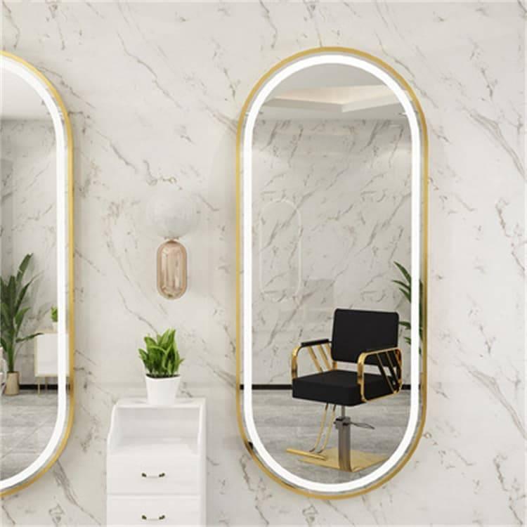 Kaptafel Goud showroom salon interieur spiegel groothandel, Rond, Nieuw, Ophalen of Verzenden, 75 tot 100 cm