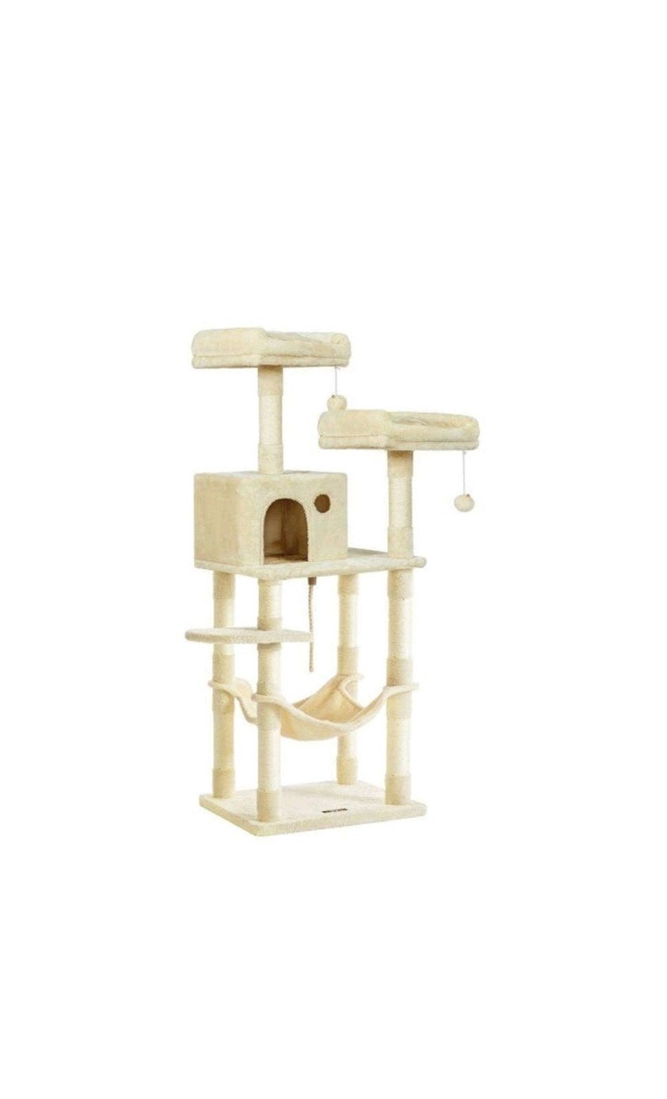 Kattenmeubel Krappaal Kattenboom Beige XL 55x43x143cm, Dieren en Toebehoren, Ophalen of Verzenden, Nieuw, Krabpaal