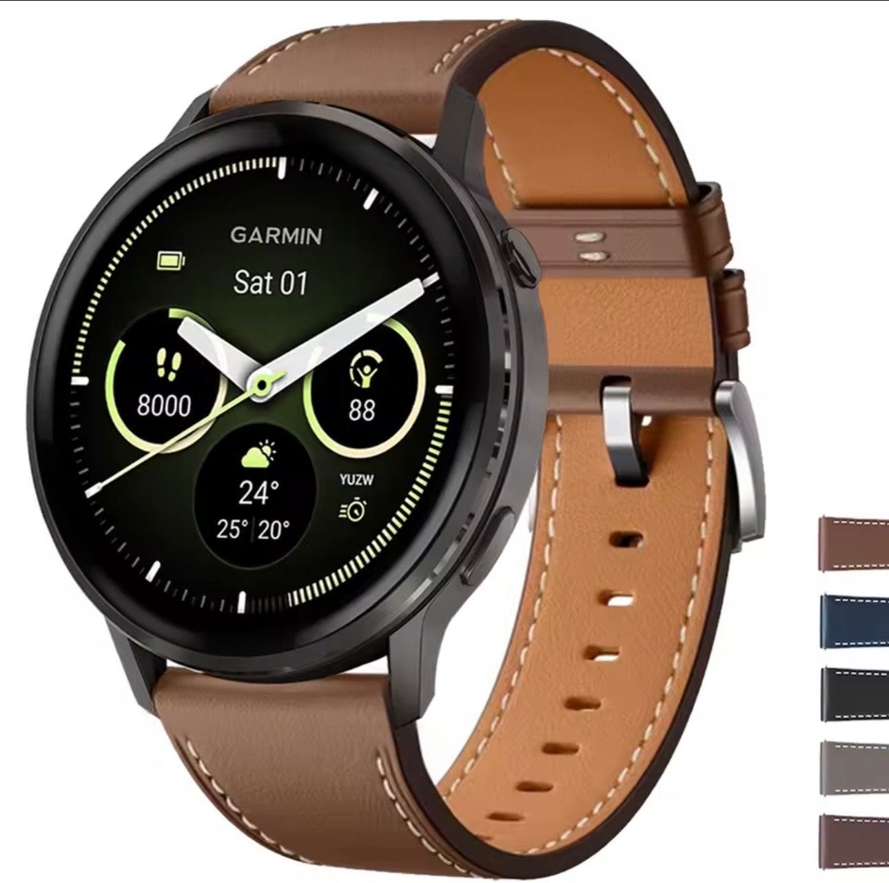 Bruin 22mm Quickfit horlogebandje voor Garmin, Ophalen of Verzenden, Nieuw
